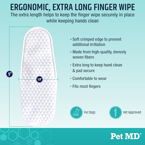 Pet Dental Finger Wipes for Dogs (50 Count (Pack of 1))