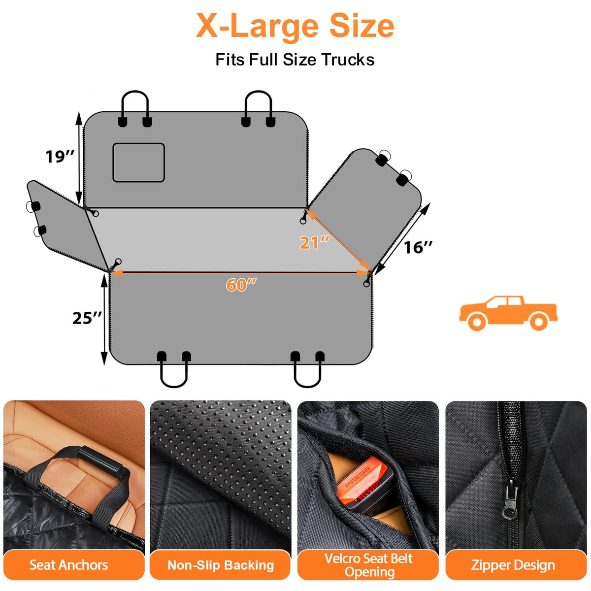 XL Dog Seat Cover for Full (Colorful / XL - 60" Length)