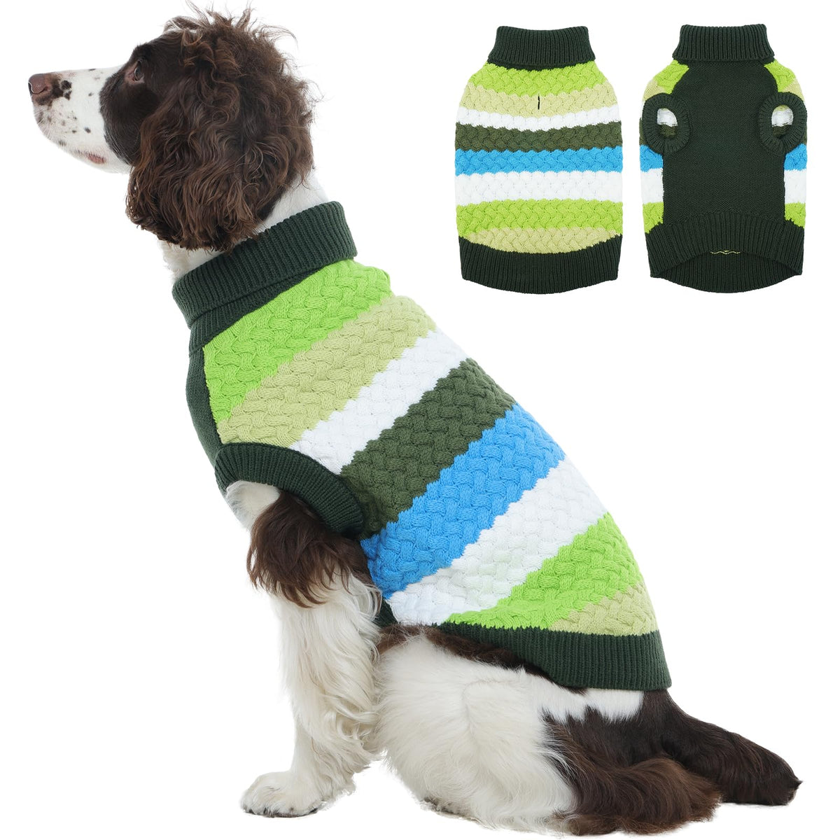 Large Dog Sweater (X-Large (Chest: 21.3''; Weight: 16 - 23LB) / Green)
