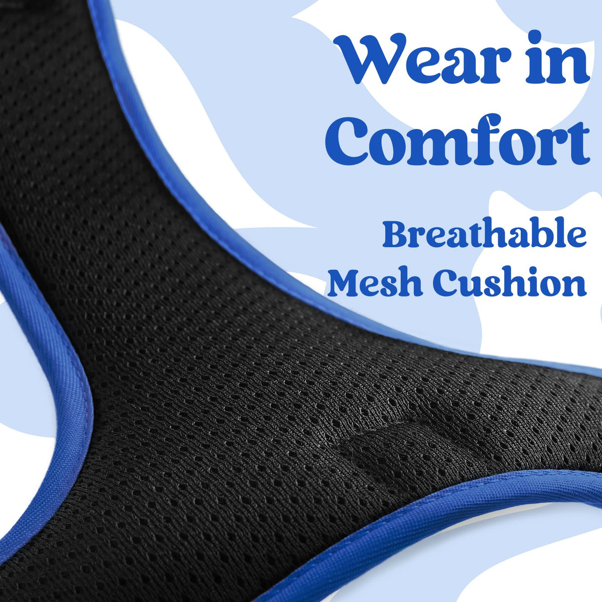 Dog Harness for Large (Blue Plaid / X-large)