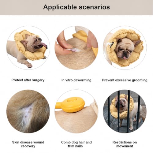 Dog Cone Collar Stress (XL-WideNeck / Yellow)