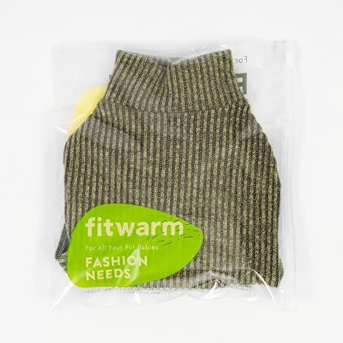 Mock Neck Knited Dog Pajamas (XX-Large / Olive Green)