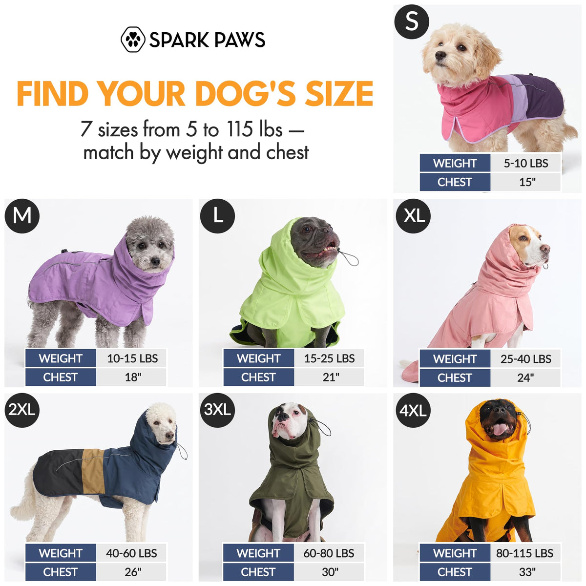 Dog Raincoat Waterproof Rain Jacket w (Purple / XX-Large)