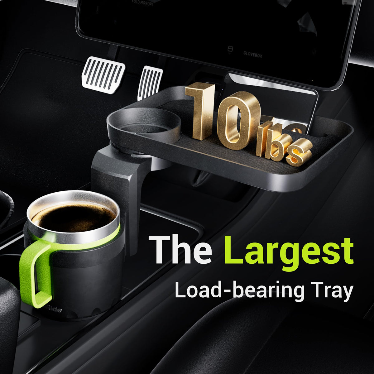 Car Cup Holder Tray (1 cup holder + 1 tray)