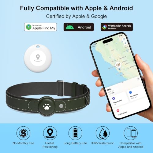 GPS Tracker for Dogs (Green / S(8.5''-13''))