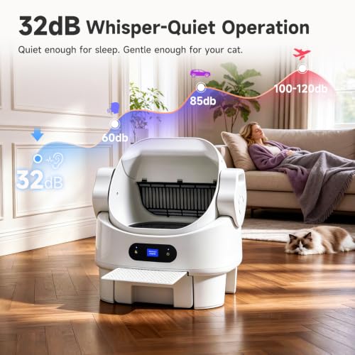 Self Cleaning Automatic Auto Large Multiple Cat Litter Box (White - Self-Cleaning / Large)