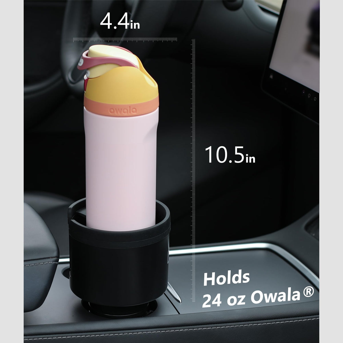 Car Cup Holder Expander for 32 (Black / Medium*2)
