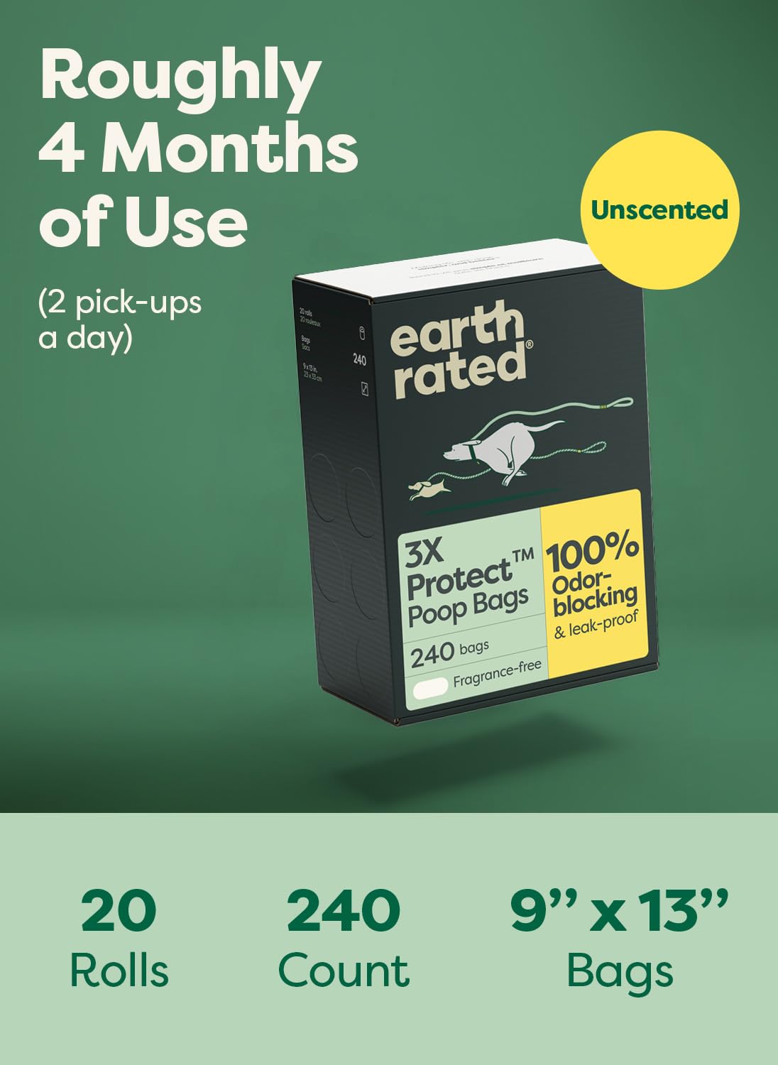 3X Protect Dog Poop Bag Rolls (240 Bags)