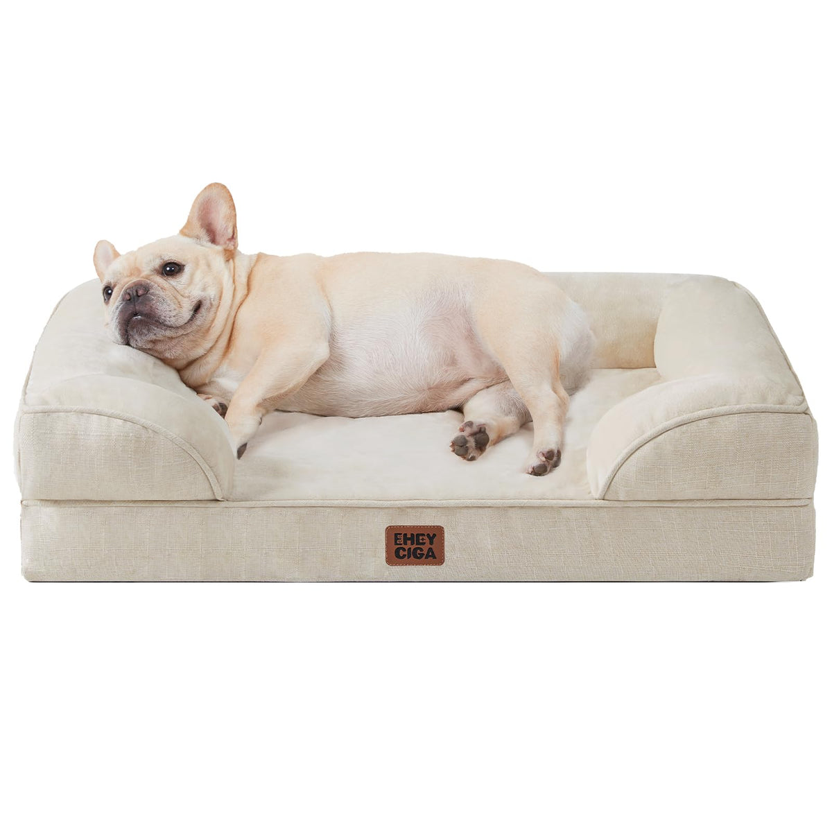 Orthopedic Dog Bed Medium Size Dog (Beige / 30.0"l X 20.0"w X 6.5"th)