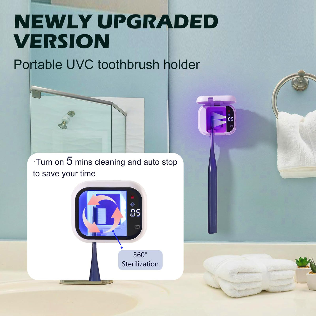 UV C Toothbrush Cleaner (White)