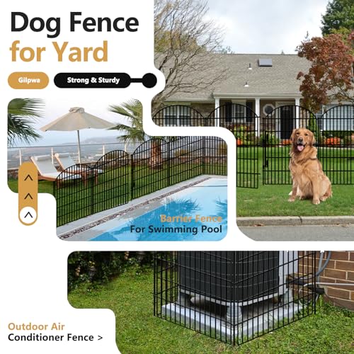 10 Panels Decorative Garden Fence with Lock (40in(H) X 22.31ft(L))