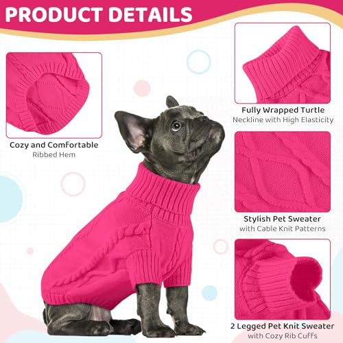 Small Dog Sweater for Small Dogs Girl (X-Small / Fuchsia)
