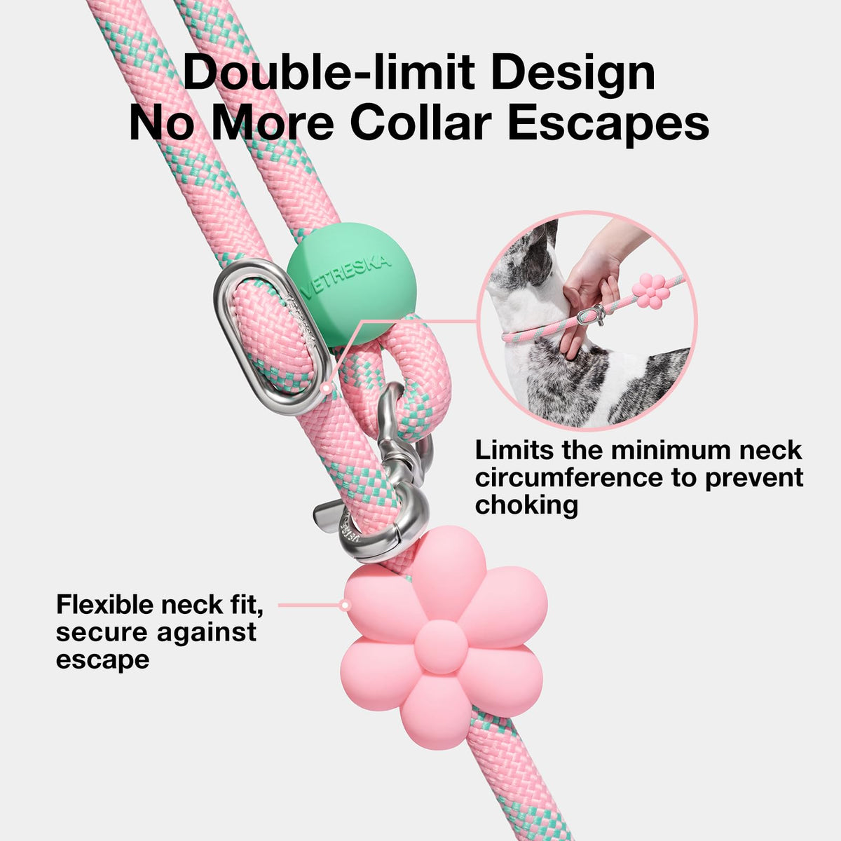 Hands Free Dog Leash (Flora Pink)