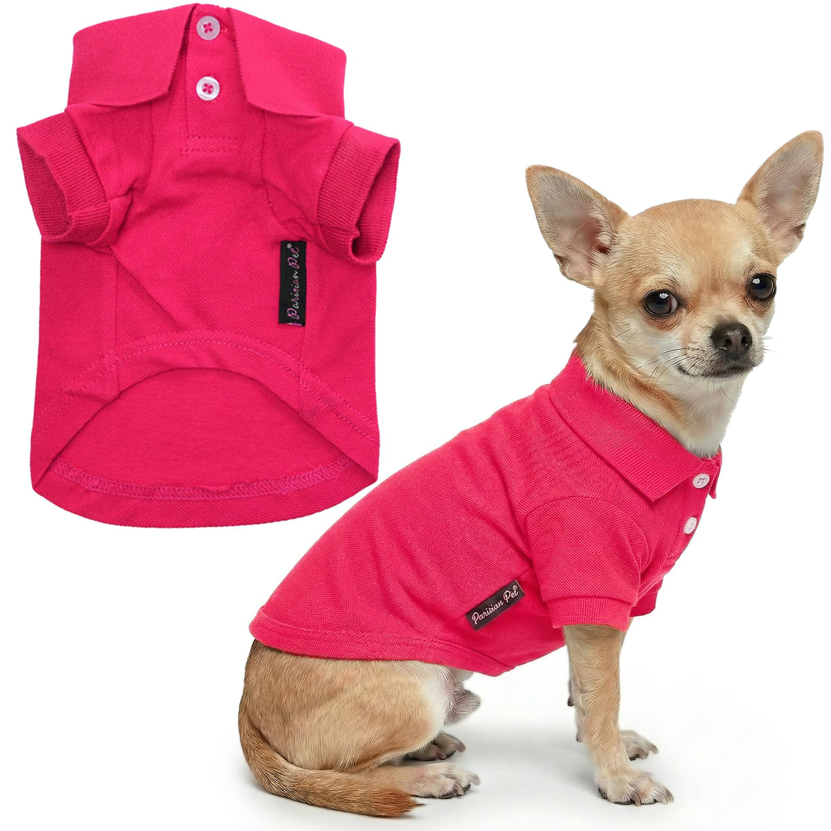 Dog Polo Shirt (S / Pink Polo)