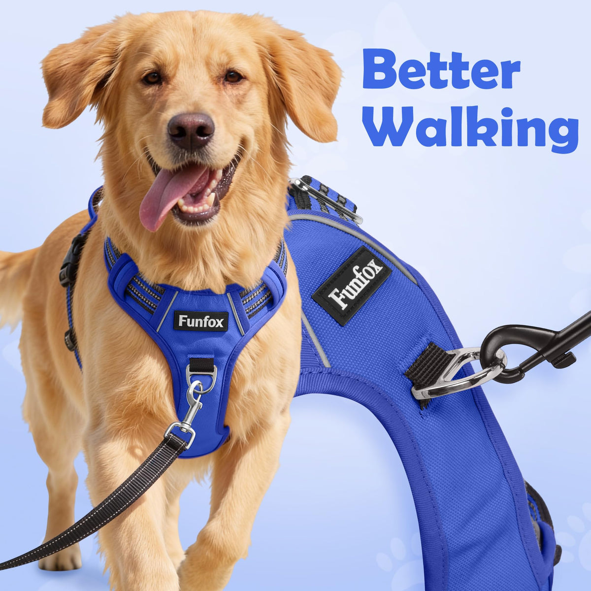 Dog Harness for Large Dogs (Blue / Large)