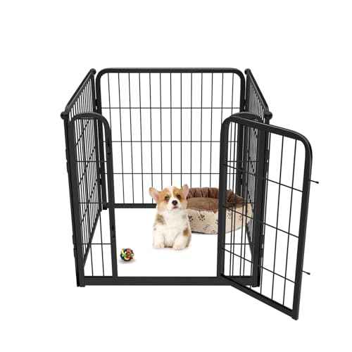 Homeplus Indoor Dog Playpen (Black / 24"H)