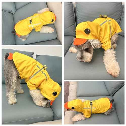 Dog Raincoats for Medium Dogs (Yellow Duck / M(Back 15", Chest 22.5", Neck 16"))