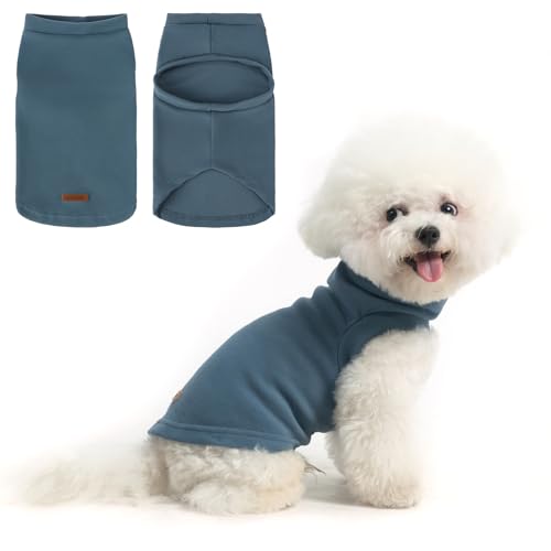 Cat Sweater Warm Fleece Pet Clothes for Cats Only (Blue / Large)