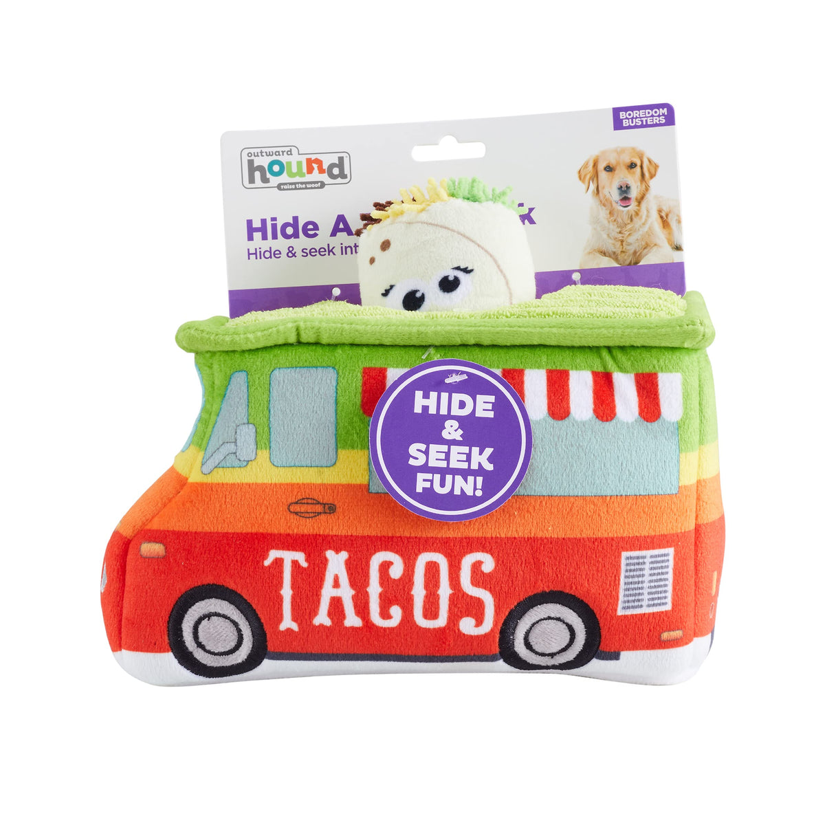 Hide A Taco Plush Dog Toy Puzzle