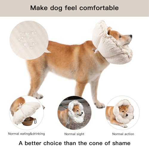 Soft Dog Cones for Medium Dogs (XL-Standard / White)