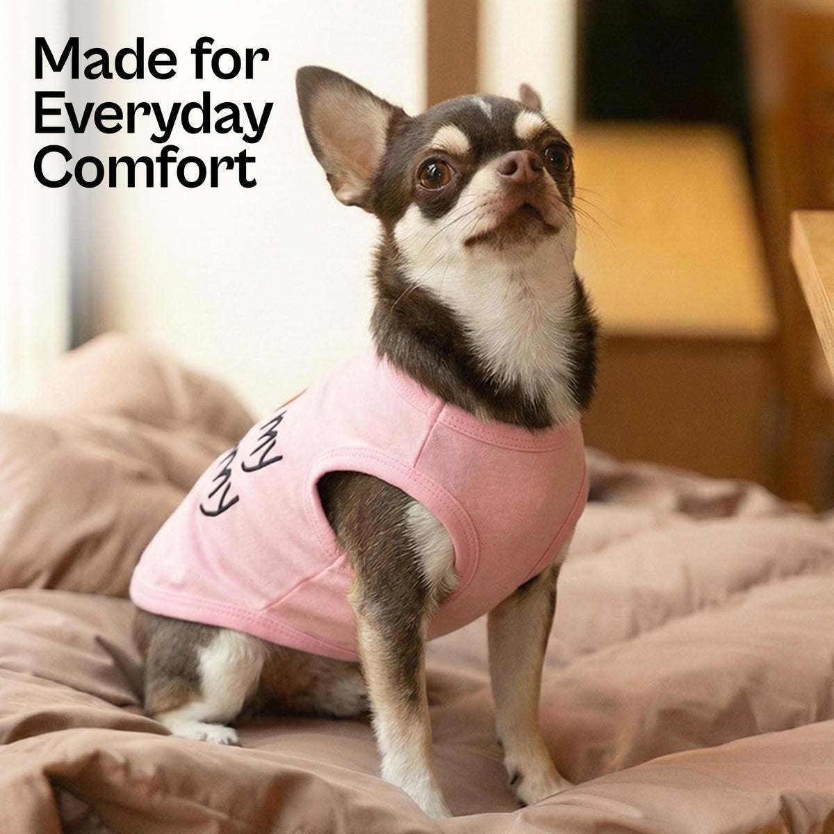 I Love My Mommy Dog Shirt 100% Cotton Shirts for Large Dogs (Medium (8-12lbs))