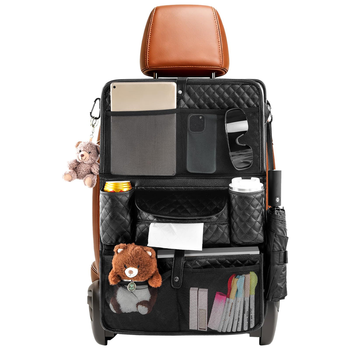 Car Backseat Storage Organizer (1 Pack / Black)