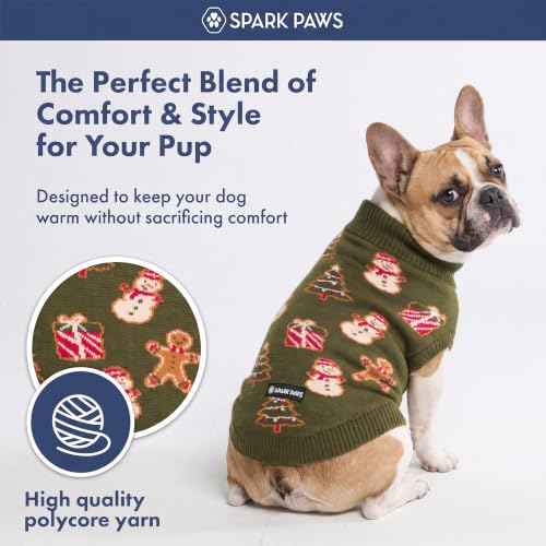 Christmas Knit Dog Sweater (Gingerbread / Medium)