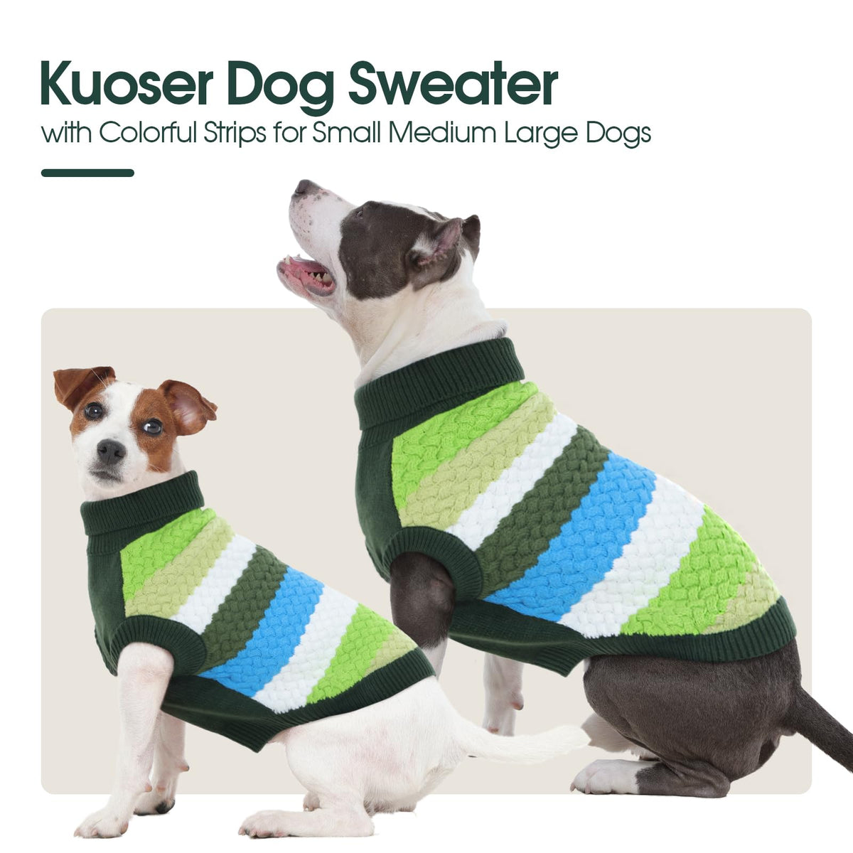 Large Dog Sweater (X-Large (Chest: 21.3''; Weight: 16 - 23LB) / Green)