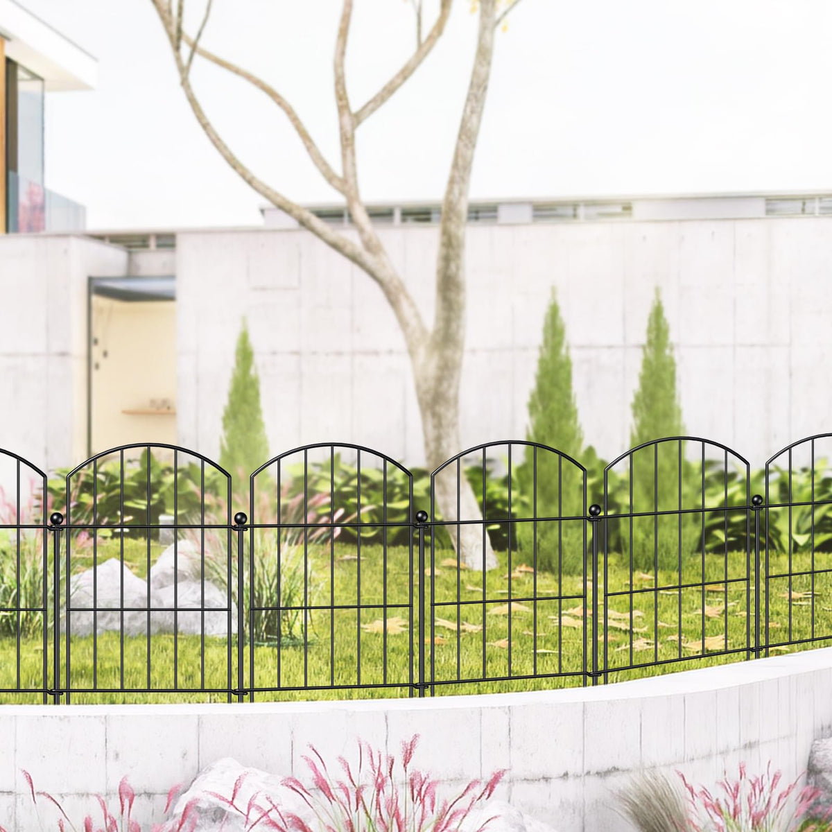 Metal Garden Fence 17 in x 20 ft (17"Hx20ft (20 panels))