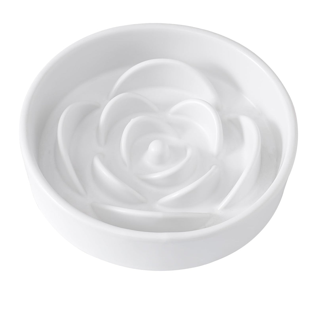 8.25'' Ceramic Slow Feeder Dog Bowls (8.25 inch / White)