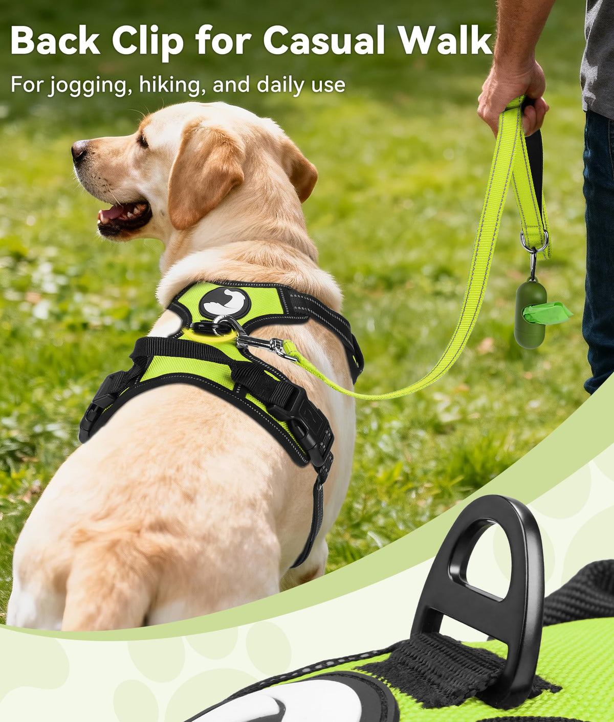 No Pull Dog Harness Medium Sized Dog (Medium / Green)