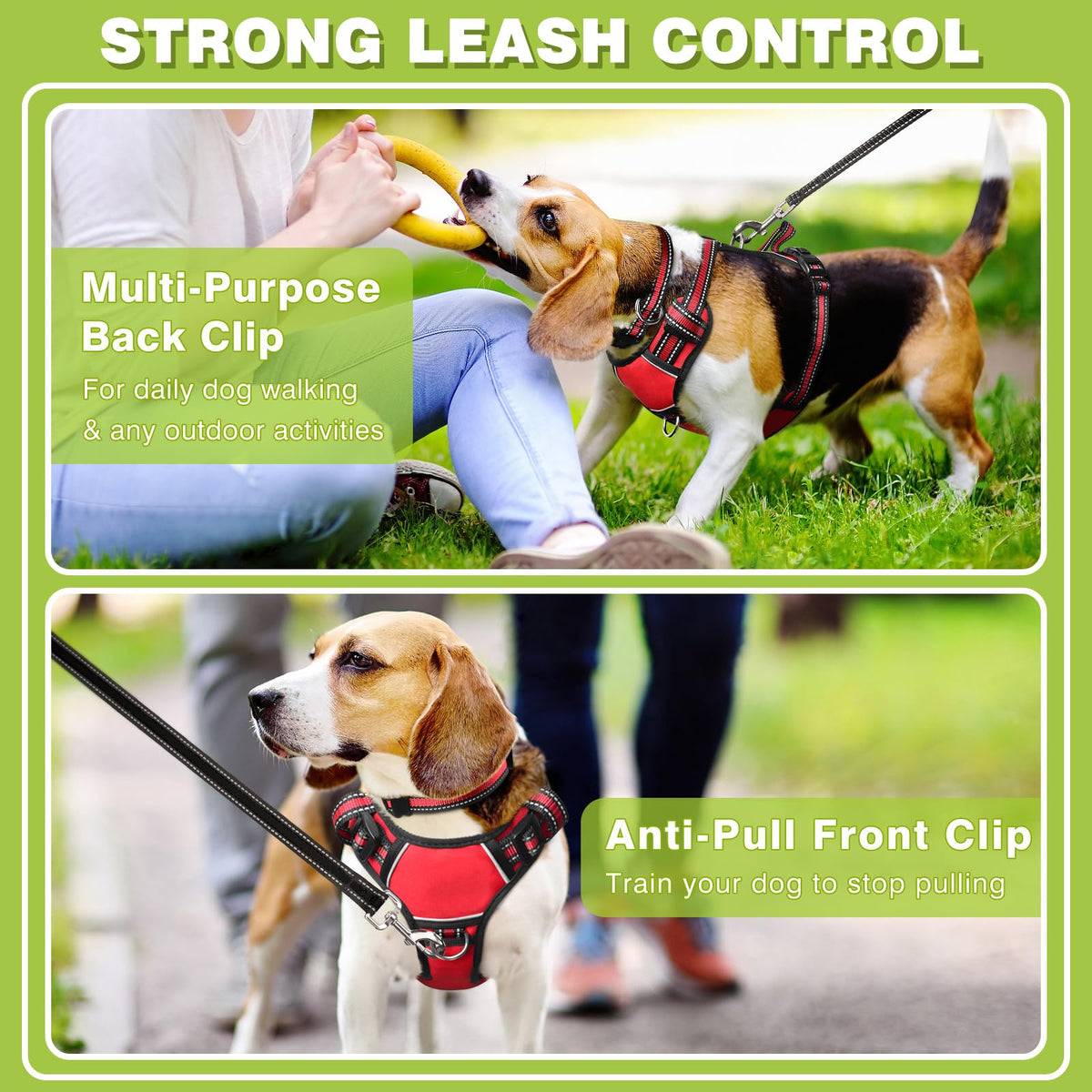 Dog Harness No Pull (Large / Red)