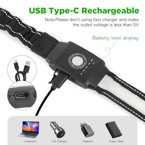 LED Dog Leash Waist Hands Free (Multicolor)