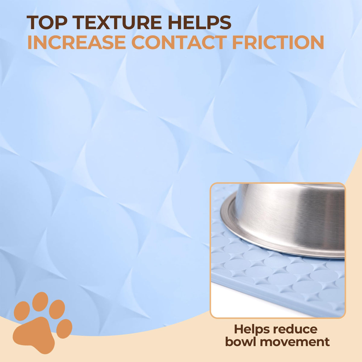 Silicone Pet Feeding Mat (Blue / 24"L x 16"W)