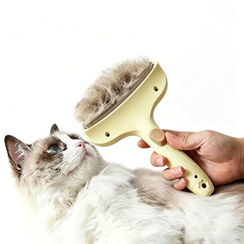 Pet Deshedding Brush (yellow)
