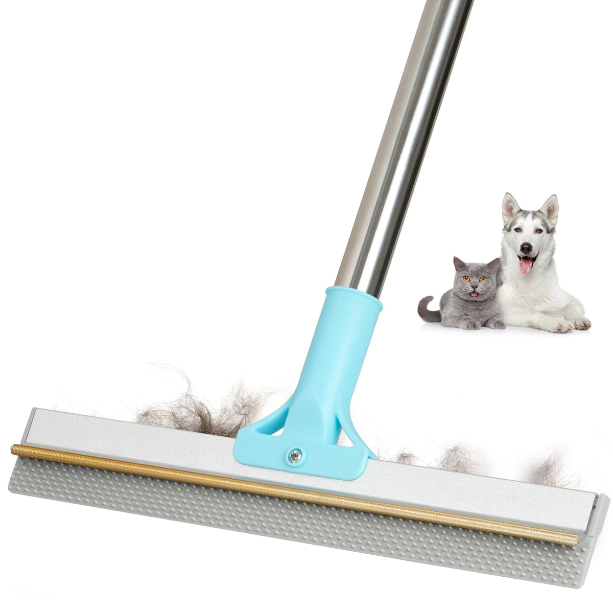 Carpet Rake for Pet Hair Removal Tool (Blue)