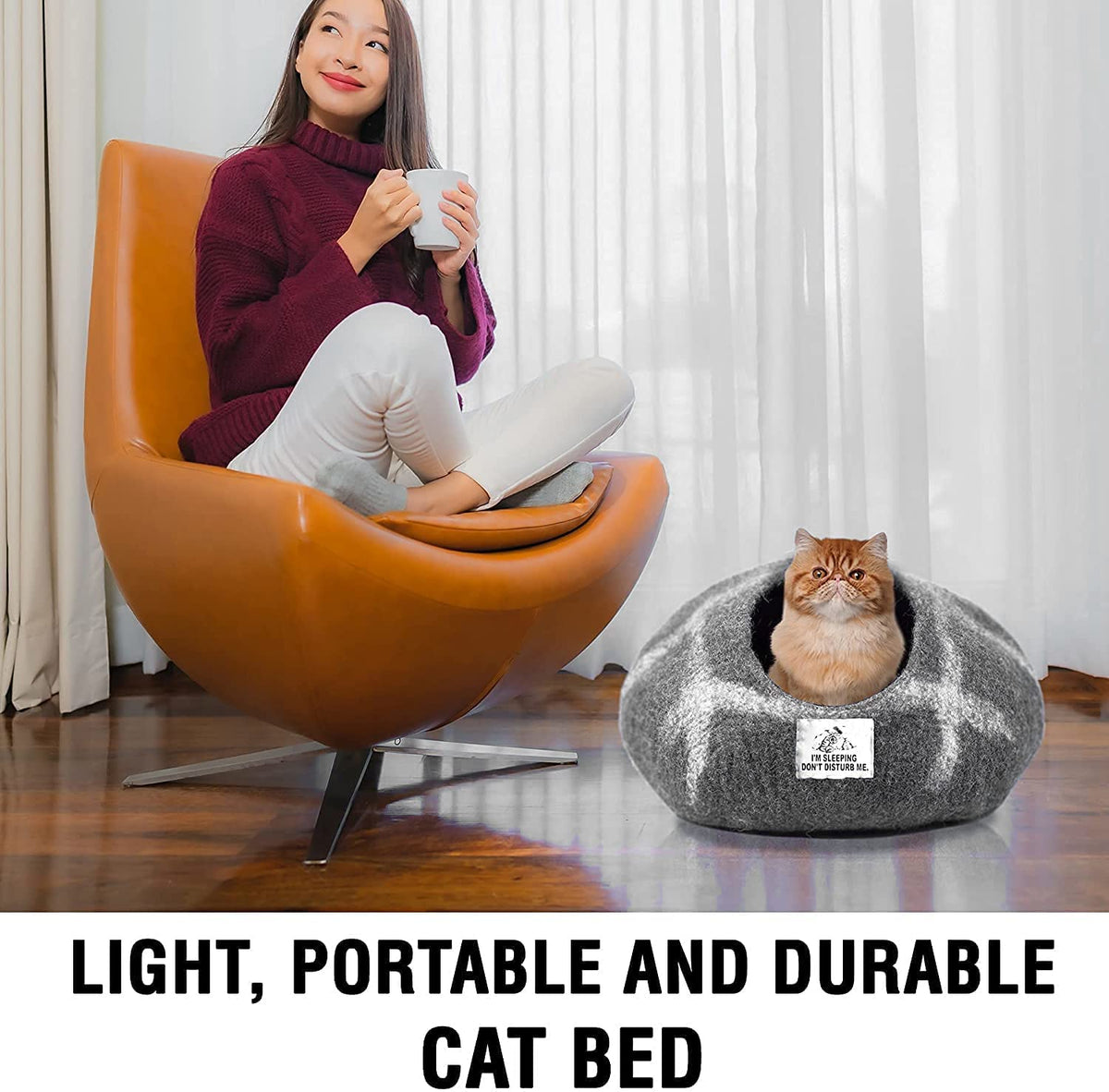 Premium Felt Cat Cave Bed (Hide & Seek)