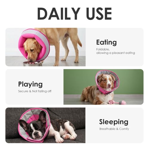 Dog Cones for Medium Dogs (PinkGrey / Medium)