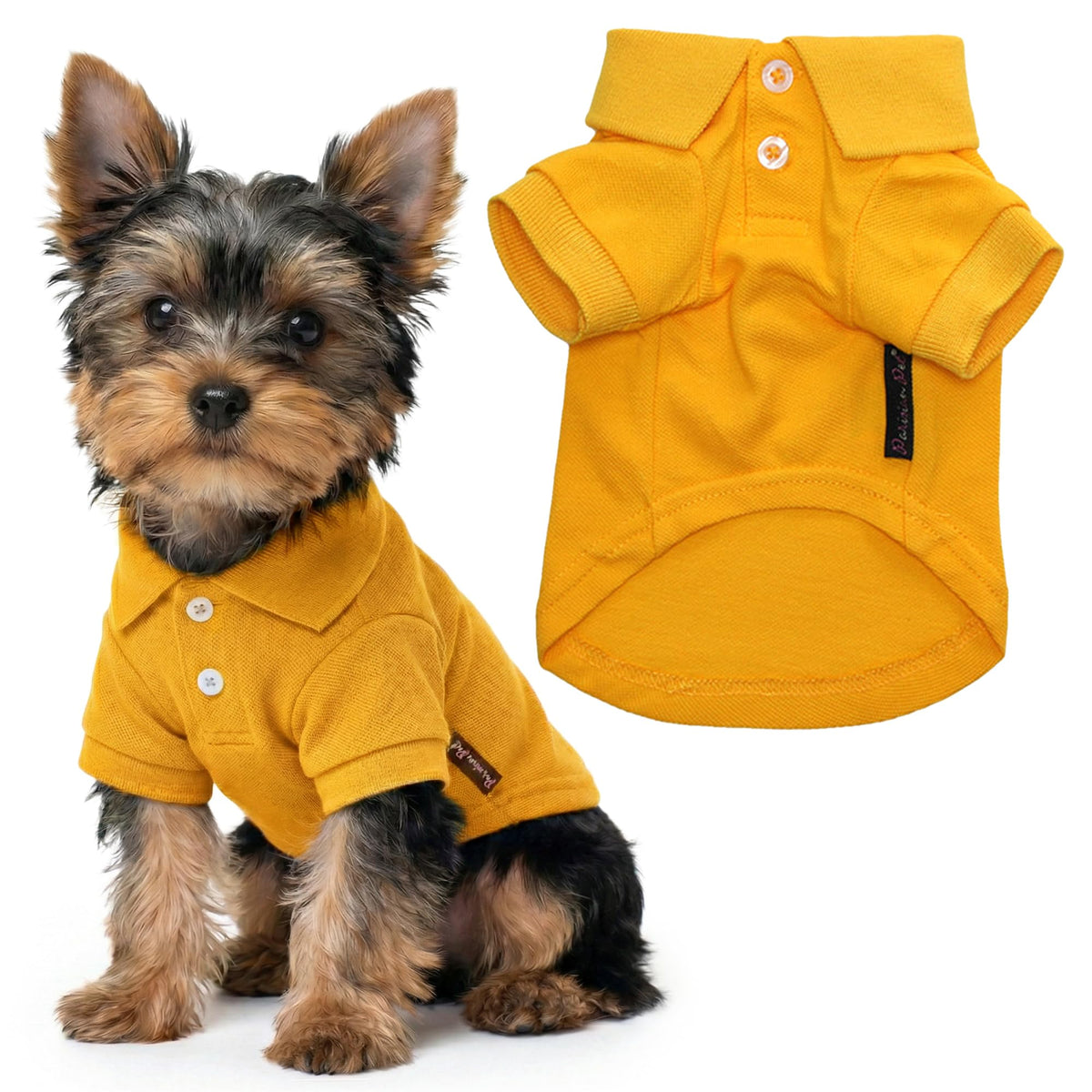 Dog Polo Shirt (XS / Yellow Polo)