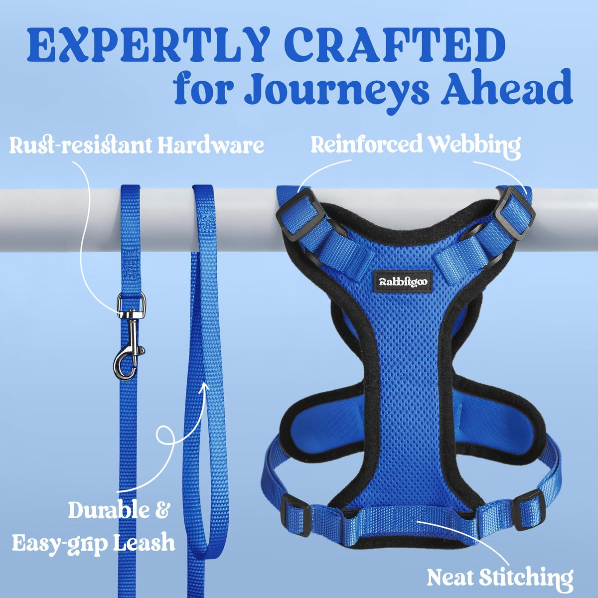 Cat Harness and Leash Set (Xs / Navy Blue)