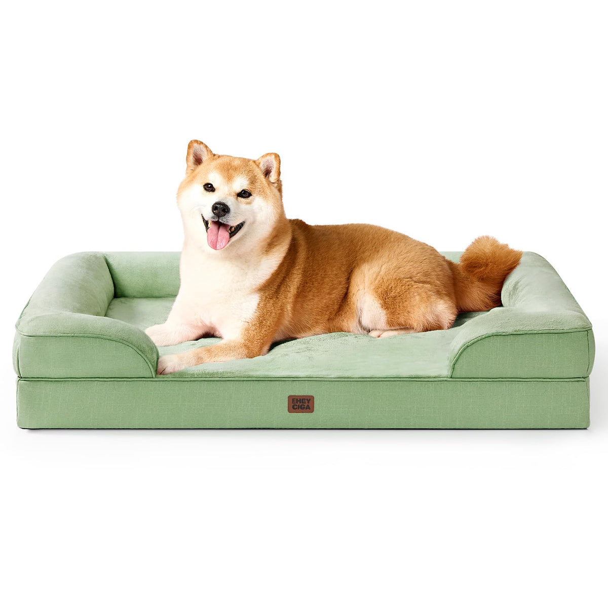 Orthopedic Dog Beds Large Sized Dog (Sage Green / 35.0"l X 22.0"w X 6.5"th)