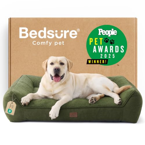 SupportMax® Extra Thick Orthopedic XL Dog Bed for Extra Large Dogs (Dark Green / 45"l X 32"w X 9.5"th)
