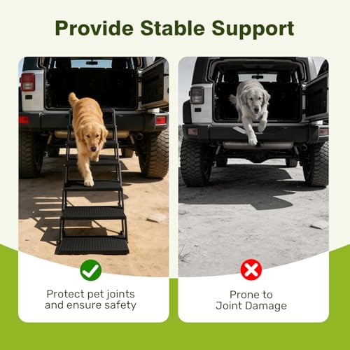 Foldable Dog Steps for Large Truck (7 Steps)