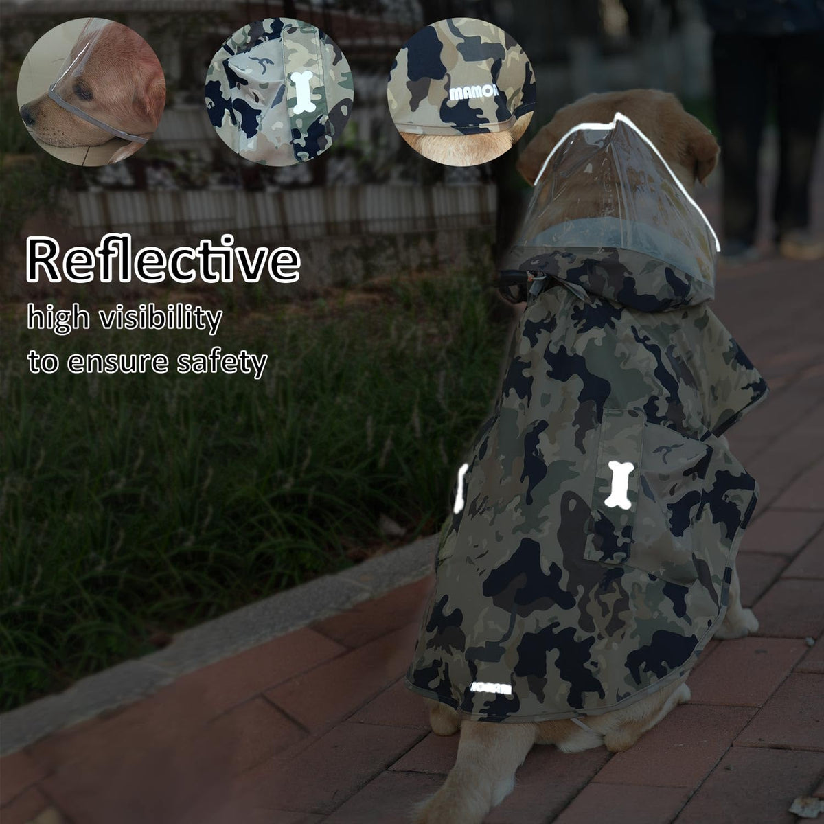 Waterproof Dog Raincoat (Camo / Small)