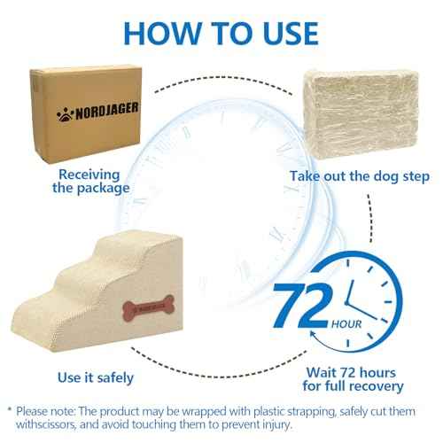 Dog Stairs for Small Dogs (Beige / 23.6"D x 15.7"W x 15.7"H)