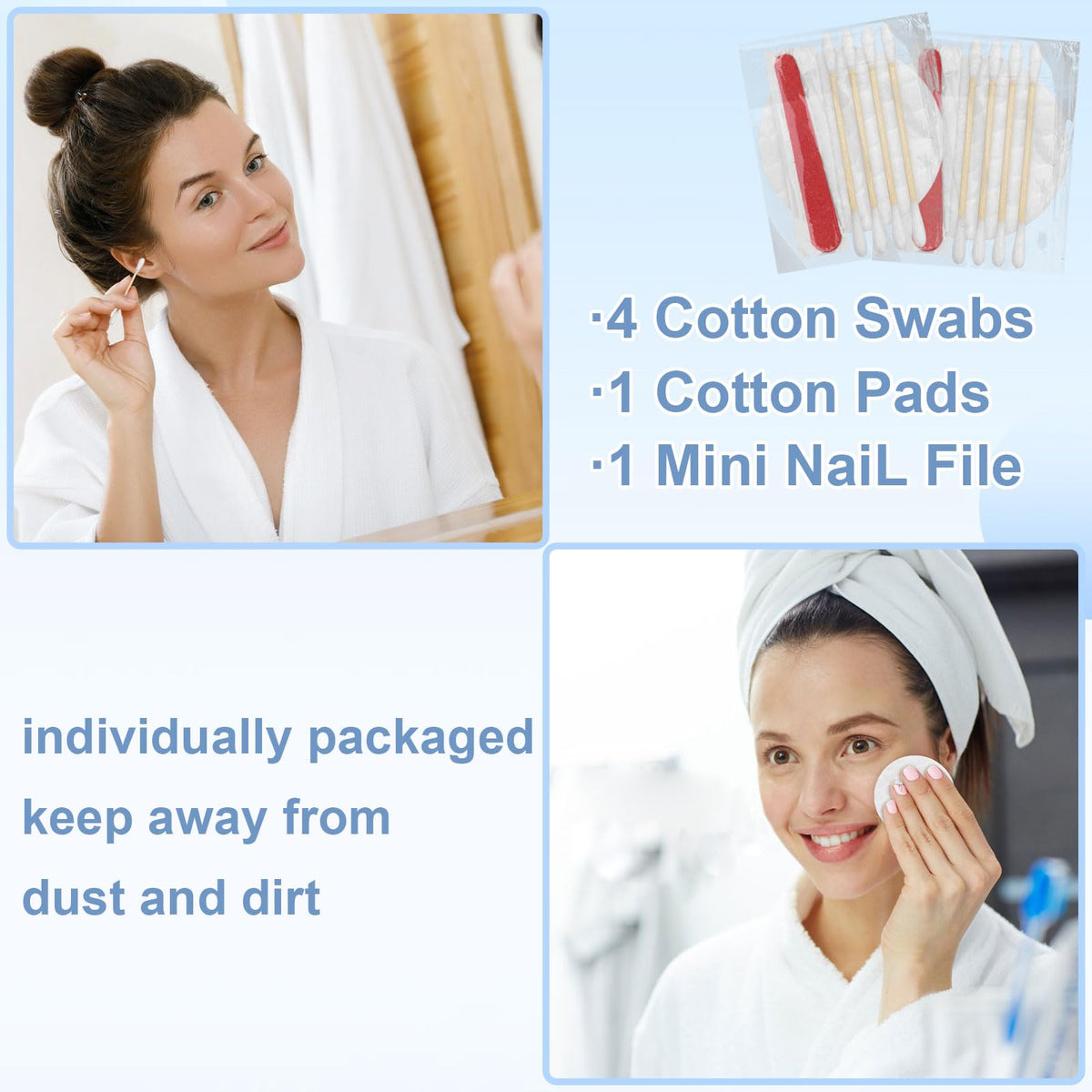 Travel Size Toiletries Bulk Personal Hygiene Kits for Homeless (7 Inch)