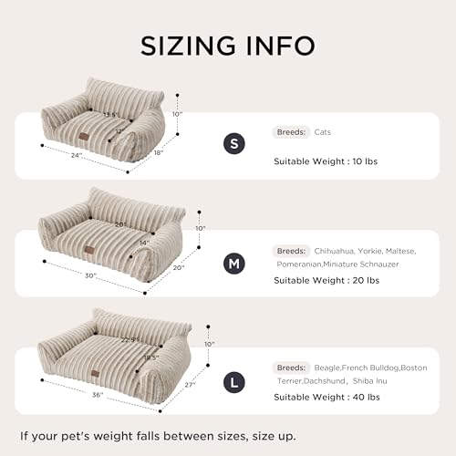 ComfyFleece® Shown on TV Dog Couch for Medium Dogs (36x27x10" / Amphora)