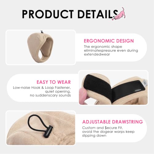 Dog Ear Muffs Noise Protection (Light Khaki / Small)