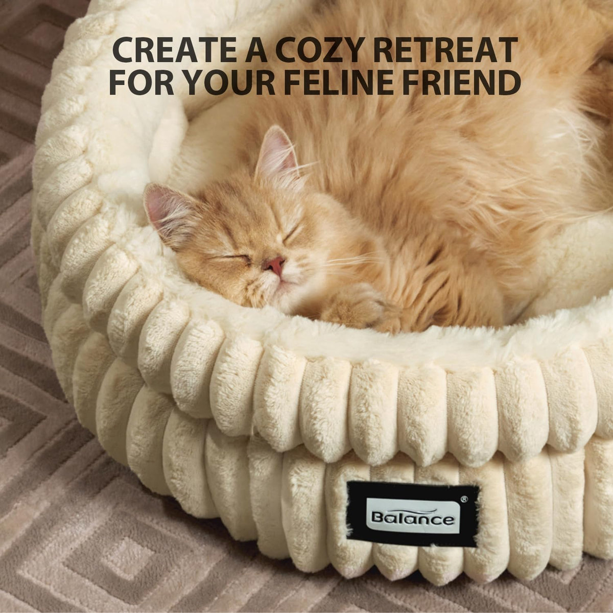 Cat Bed Kitten Bed (24.0"L x 24.0"W x 9"Th / Wind Chime)