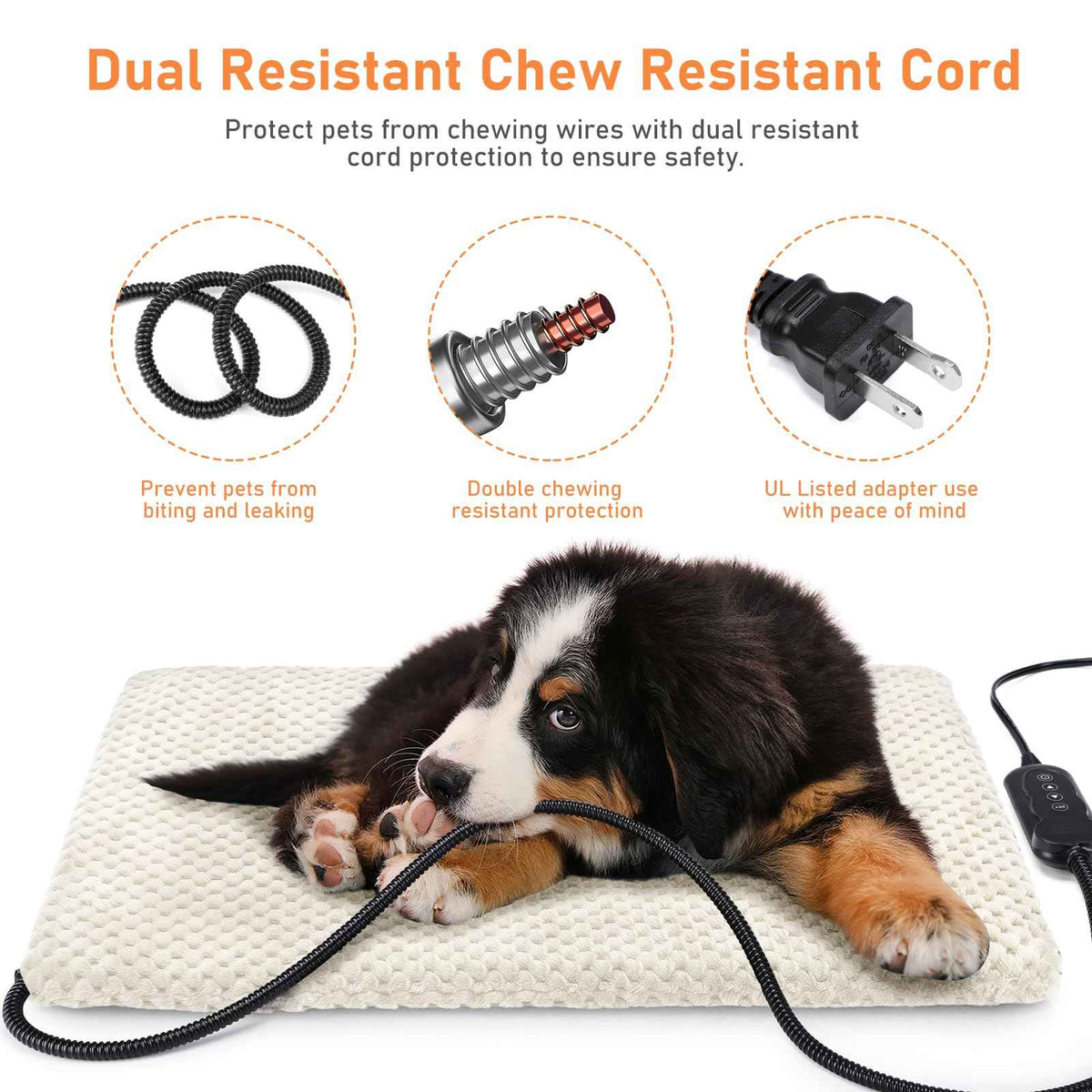 Pet Heating Pad for Cats & Dogs (L: 35" x 24" / Beige)